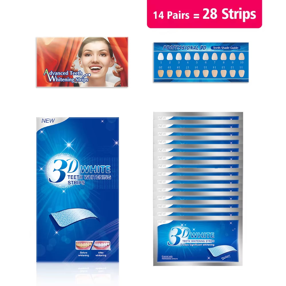 3D/5D/9D Whitening Teeth Whitening Strips Bristle Oral Hygiene Care Strip Dental Whitening Whitestrips Dentist Seks Whiten Gel