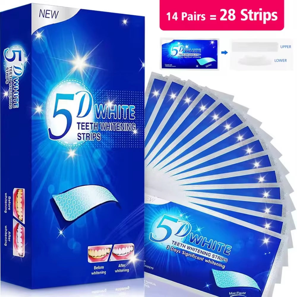 3D/5D/9D Whitening Teeth Whitening Strips Bristle Oral Hygiene Care Strip Dental Whitening Whitestrips Dentist Seks Whiten Gel
