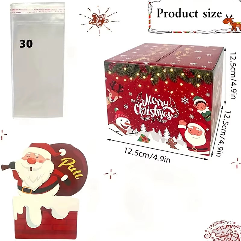 1/2PC Christmas Money Pull-Out Gift Box Red Christmas Surprise Money Box Kids Adults Favors Gifts Fun Surprise Cash Holder