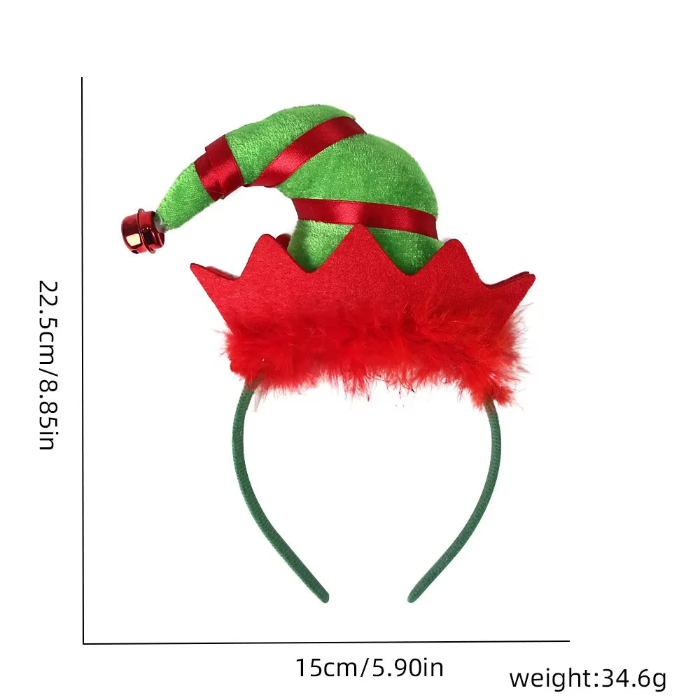 Christmas Headbands Funny Santa Claus Leg Hairband Xmas Kids Favor Gifts Head Band Merry Christmas Natal Navidad Party Decor
