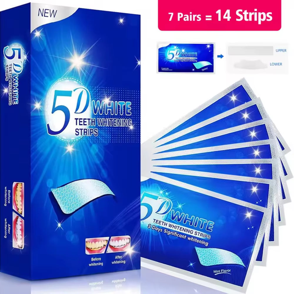 3D/5D/9D Whitening Teeth Whitening Strips Bristle Oral Hygiene Care Strip Dental Whitening Whitestrips Dentist Seks Whiten Gel