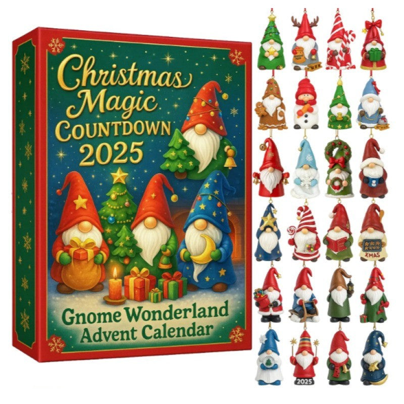 2D Gnome Wonderland Advent Calendar 2025 - Christmas Magic Gnome Advent Calendar