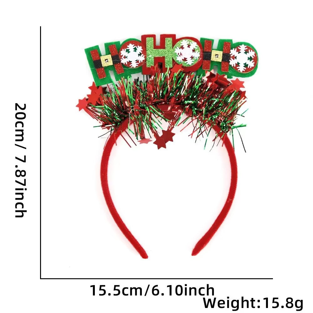 Christmas Headbands Funny Santa Claus Leg Hairband Xmas Kids Favor Gifts Head Band Merry Christmas Natal Navidad Party Decor