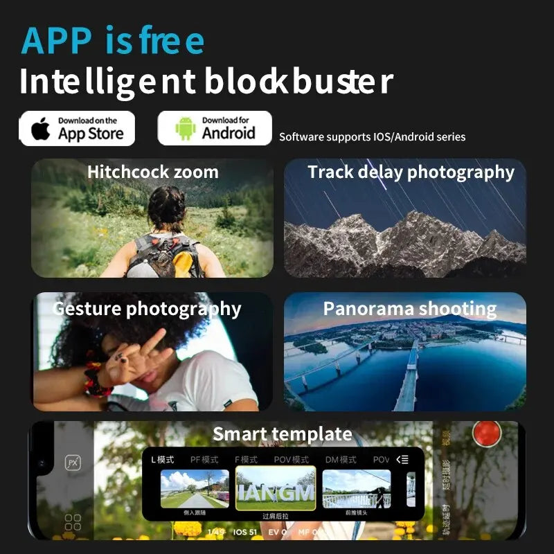 3-Axis Handheld Gimbal Stabilizer Smartxe for Smartphone for Iphone Android AI Face Tracking Tiktok Vlog