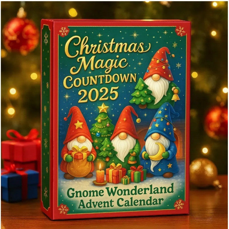 2D Gnome Wonderland Advent Calendar 2025 - Christmas Magic Gnome Advent Calendar