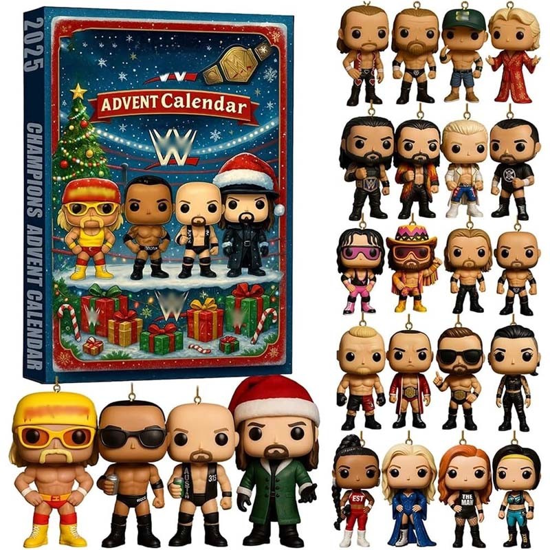 Wrestling Champion 2025 Advent Calendar 24 Days Countdown Calendar 24 Legends